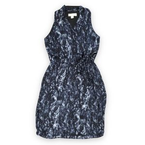 Michael Kors Blue Sleeveless Wrap Dress